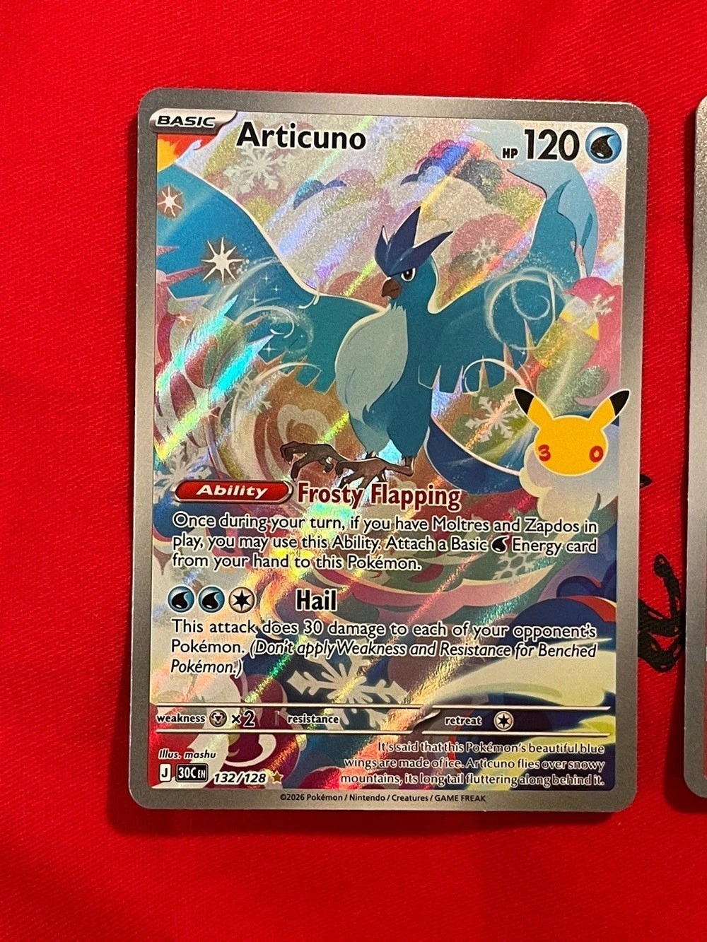 Pokémon Articuno ex 132/128 Holo Trading Card